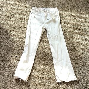 Daze white crop  flare, Jean